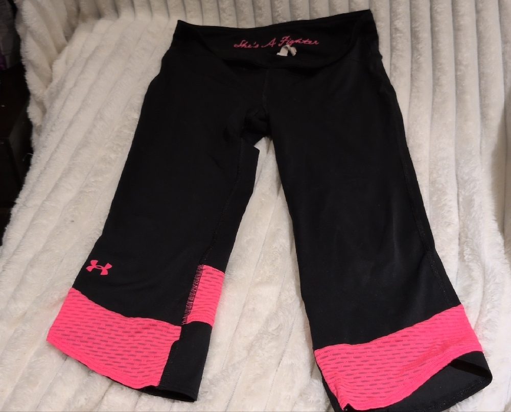 Under Armour Kids Black and Pink Leggings